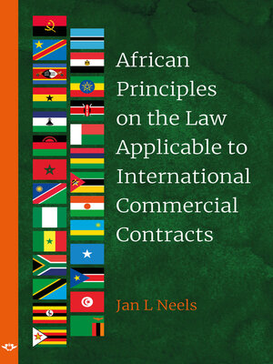 cover image of African Principles on the Law Applicable to International Commercial Contracts